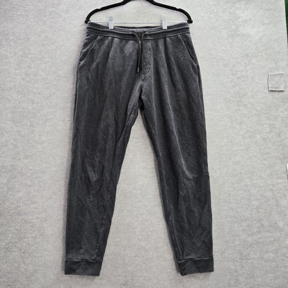 Public Rec Men Activewear Pants 32/30 Charcoal Joggers Logo 27" Inseam Cotton